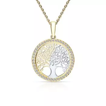 Золотая подвеска с фианитами