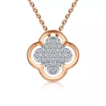 Золотая подвеска с фианитами