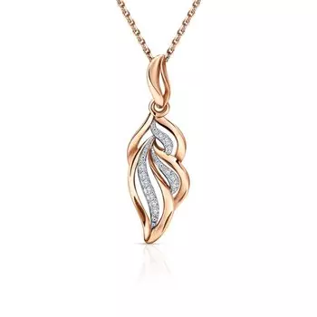 Золотая подвеска с фианитами