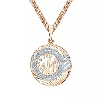 Золотая подвеска с фианитами