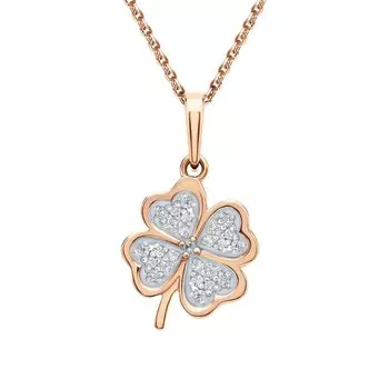 Золотая подвеска с фианитами