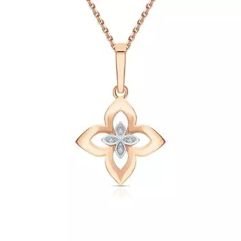 Золотая подвеска с фианитами