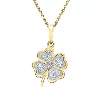 Золотая подвеска с фианитами