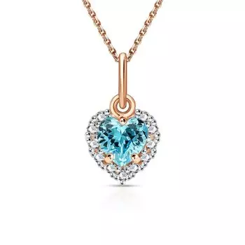 Золотая подвеска с фианитами