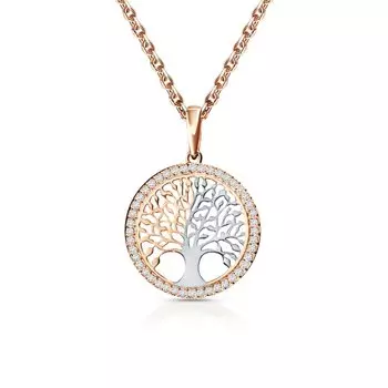 Золотая подвеска с фианитами