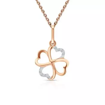 Золотая подвеска с фианитами