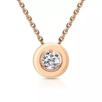 Золотая подвеска с фианитами