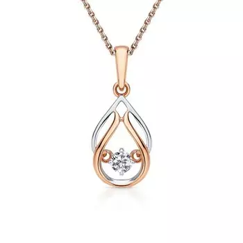 Золотая подвеска с фианитами