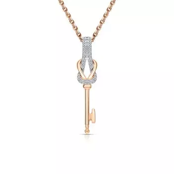 Золотая подвеска с фианитами