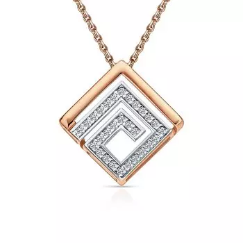 Золотая подвеска с фианитами