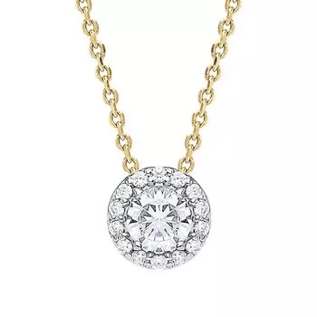 Золотая подвеска с фианитами