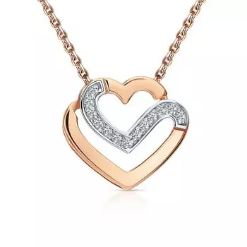 Золотая подвеска с фианитами