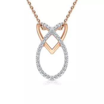 Золотая подвеска с фианитами