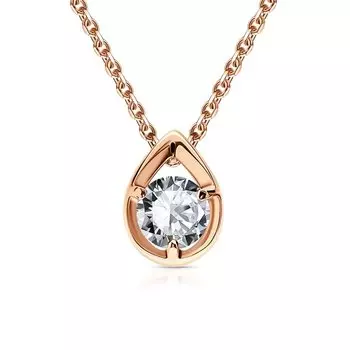 Золотая подвеска с фианитами