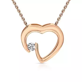 Золотая подвеска с фианитами