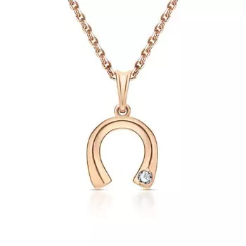 Золотая подвеска с фианитами