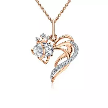 Золотая подвеска с фианитами