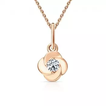 Золотая подвеска с фианитами