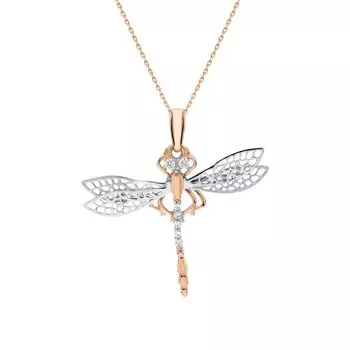 Золотая подвеска с фианитами