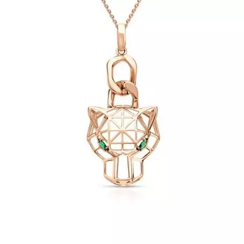 Золотая подвеска с фианитами