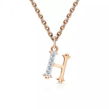 Золотая подвеска с фианитами