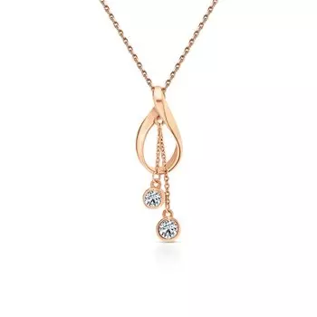 Золотая подвеска с фианитами