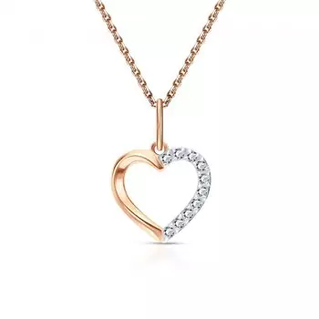 Золотая подвеска с фианитами