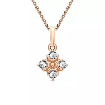 Золотая подвеска с фианитами