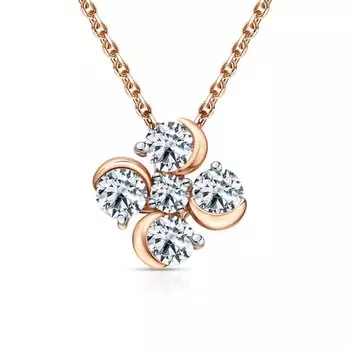 Золотая подвеска с фианитами