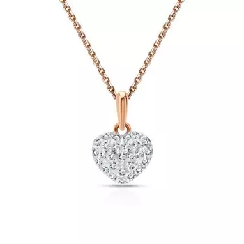 Золотая подвеска с фианитами