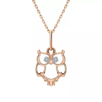 Золотая подвеска с фианитами