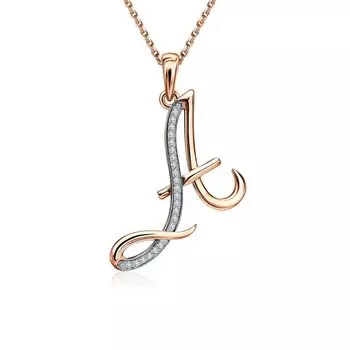 Золотая подвеска с фианитами