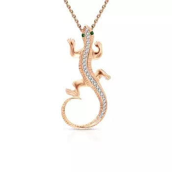 Золотая подвеска с фианитами