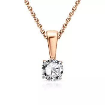 Золотая подвеска с фианитами