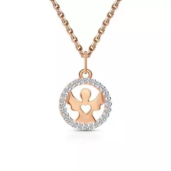 Золотая подвеска с фианитами