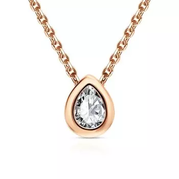 Золотая подвеска с фианитами