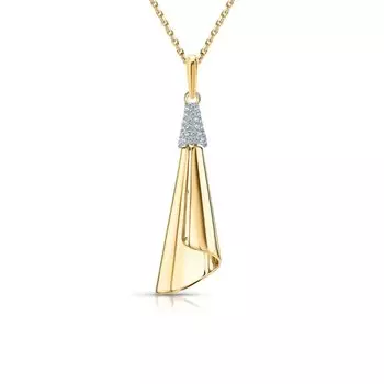 Золотая подвеска с фианитами
