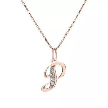 Золотая подвеска с фианитами