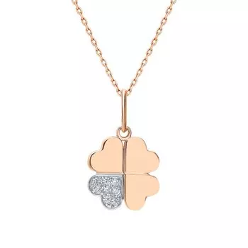 Золотая подвеска с фианитами