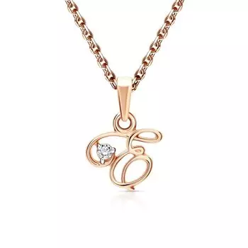 Золотая подвеска с фианитами