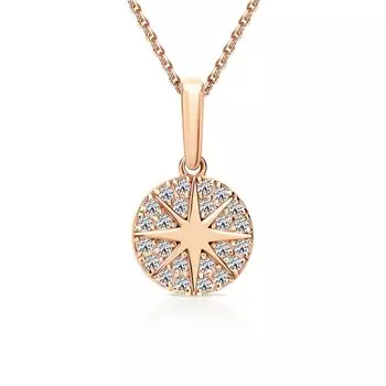 Золотая подвеска с фианитами