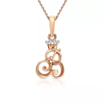 Золотая подвеска с фианитами