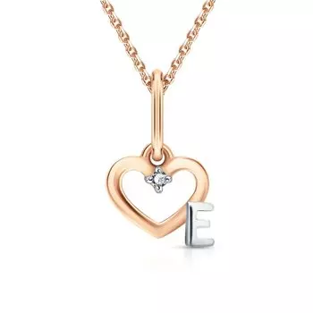 Золотая подвеска с фианитами