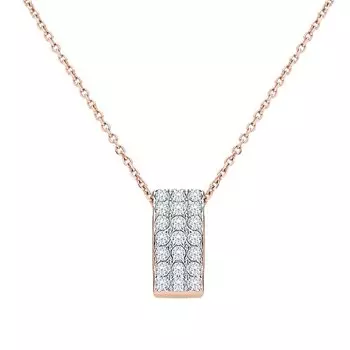 Золотая подвеска с фианитами