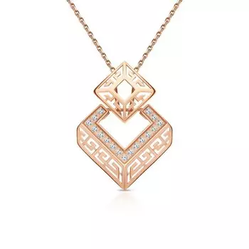 Золотая подвеска с фианитами