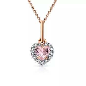 Золотая подвеска с фианитами