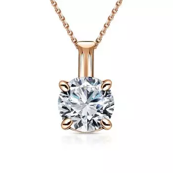 Золотая подвеска с фианитами