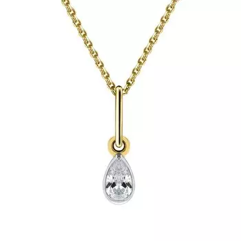 Золотая подвеска с фианитами