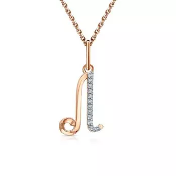 Золотая подвеска с фианитами