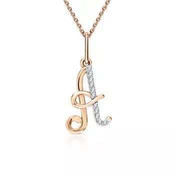 Золотая подвеска с фианитами